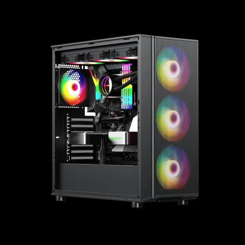 PROMO BOITIER PC GAMING RAIDMAX MESHIAN X606 NOIR, 4 Ventilateurs, ARGB