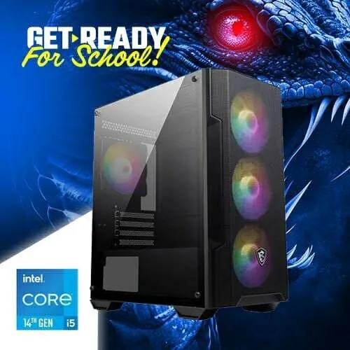 PROMO RENTRÉE Pc Gamer INTEL I5 14400F/16GB DDR4/H610/256GB SSD M.2/RTX 4060/600W/4X RGB FANS