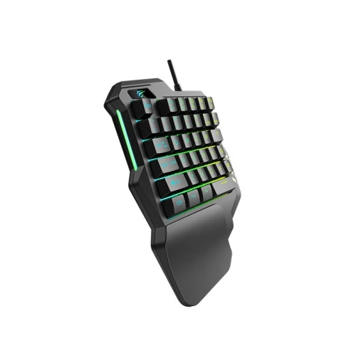 CLAVIER GAMING One-Hand HAVIT KB513L - RGB Backlit, 35 Keys
