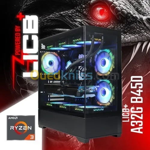 Pc Gamer AMD RYZEN3 3200G / 8GB DDR4 3200MHz / B450 / 256GB SSD / 450W / GAMEMAX VISTA NOIR