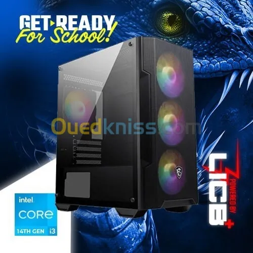 PROMO RENTRÉE Pc Gamer INTEL I3 14100F / 8GB DDR4 /H610/512GB SSD M.2/RTX 3050/500W/4X RGB FANS