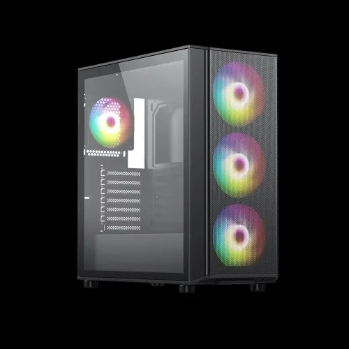 PROMO BOITIER PC GAMING RAIDMAX MESHIAN X606 NOIR, 4 Ventilateurs, ARGB