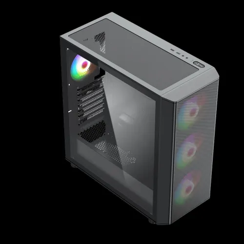 PROMO BOITIER PC GAMING RAIDMAX MESHIAN X606 NOIR, 4 Ventilateurs, ARGB