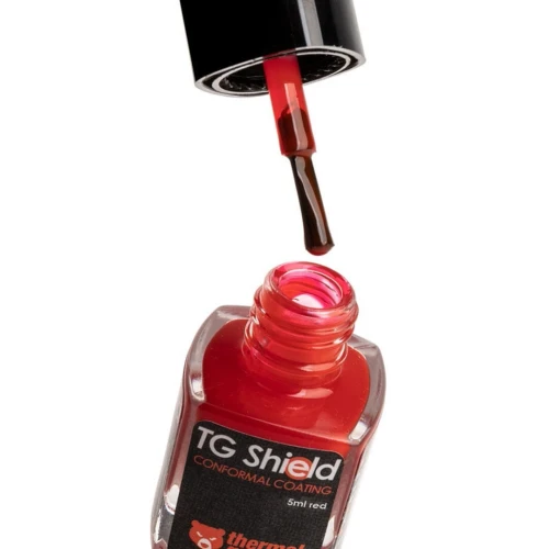 Thermal Grizzly TG Shield 5mg protège les composants contre la pâte thermique liquide et les courts-circuits - Revêtement conforme haute température pour CPU/GPU/PS4/PS5/Xbox