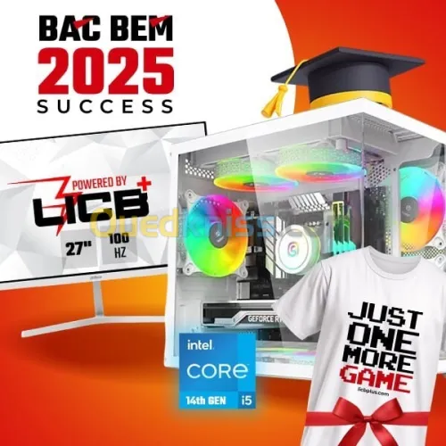 PROMO BEM BAC GAMING PC INTEL I5 14400F-ASUS DUAL RTX 3060+MONITEUR DAHUA B200S LM27+T-SHIRT GRATUIT
