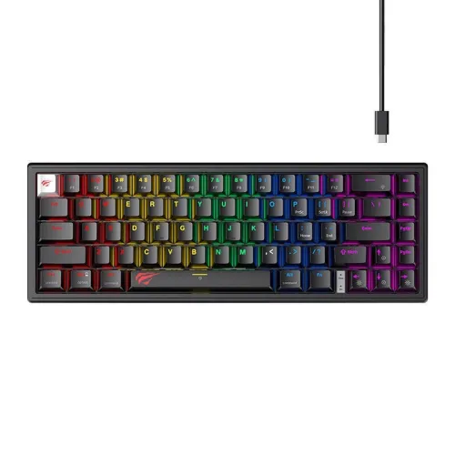 CLAVIER GAMING MÉCANIQUE HAVIT KB874L - RGB Backlit, Red Switches, 67 Keys