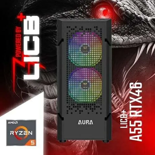 Pc Gamer AMD RYZEN5 5500 / COOLER MASTER T20 / 16GB DDR4 / B450/256GB SSD/RTX 4060/550W/3X ARGB FANS