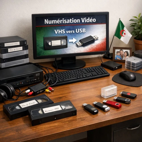 -رقمنة أشرطة الفيديو القديمة  -تلمسان "transfert cassette vidéo sur USB"