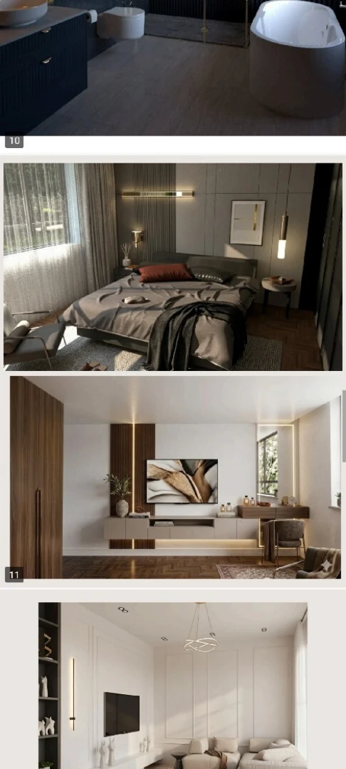 تصميم داخلي عملي و انيق لشقق الصغيرةÈtude de rénovation d'un appartement
