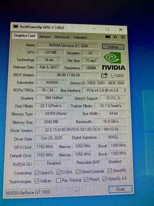 GT 1030 2GB PALIT BOX !