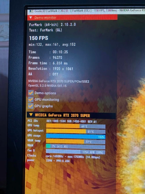 RTX 2070 SUPER 8GB GIGABYTE OC
