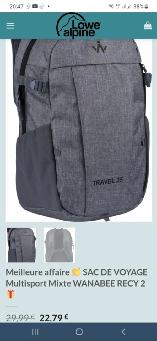 Sac à dos neuf pour randonnée et voyage, la marque wanabee, habet caba