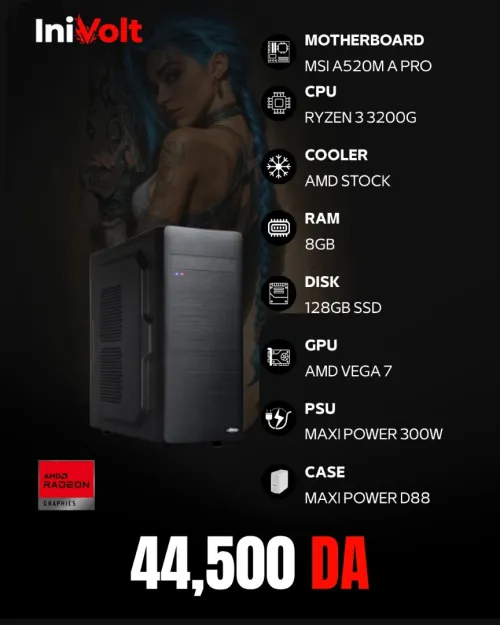 CONFIG PROMO PC GAMER - RYZEN 3 3200G - 8GB RAM - MSI A520M A PRO