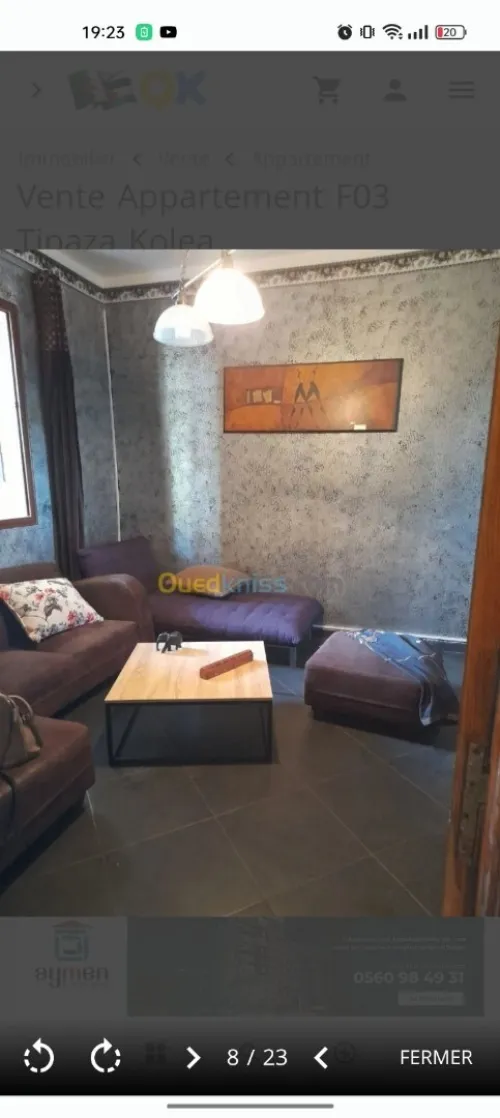 Location Appartement F3 Tipaza Kolea