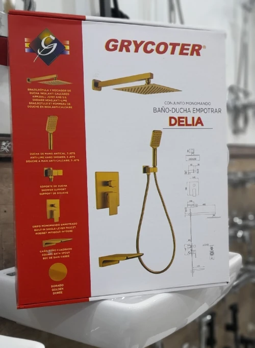Robinet mitigeur doré 