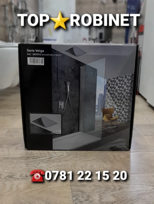 DOUCHE ENCASTRABLE FIXATION PLAFOND 40x40 cm