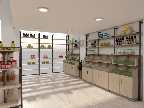 Plan 3D / agencement et décoration intérieure des magasins