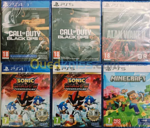 Call of duty black ops 6 alan wake 2 sonic shadow generations Ps5 ps4 