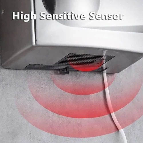 sèche-mains automatique en acier inoxydable