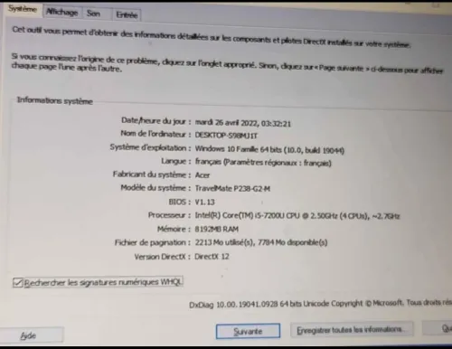 acer p238 i5-7th