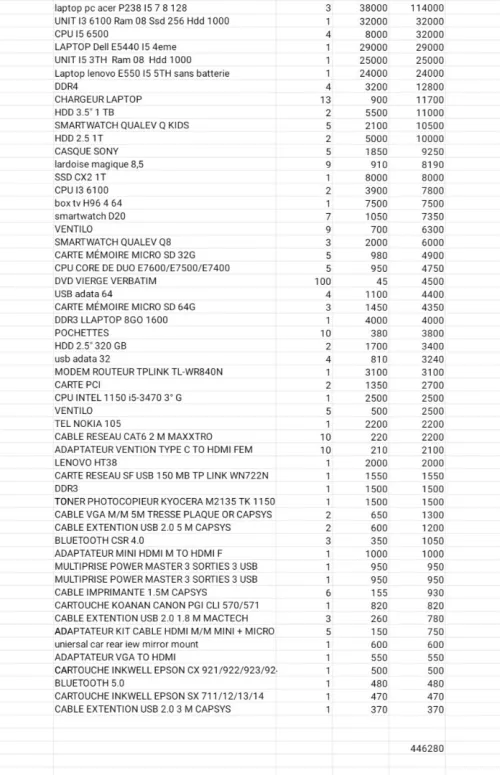Liquidation matériel informatique tout type 