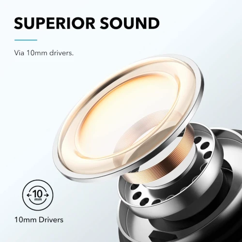 Soundcore Anker P3i écouteurs Bluetooth sans fil, réduction du bruit actif hybride, 4 microphones
