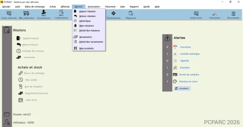 PCPARC-LOGICIEL DE GESTION DE PARC DE VEHICULES