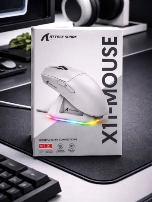 Attack Shark X11 souris black and white