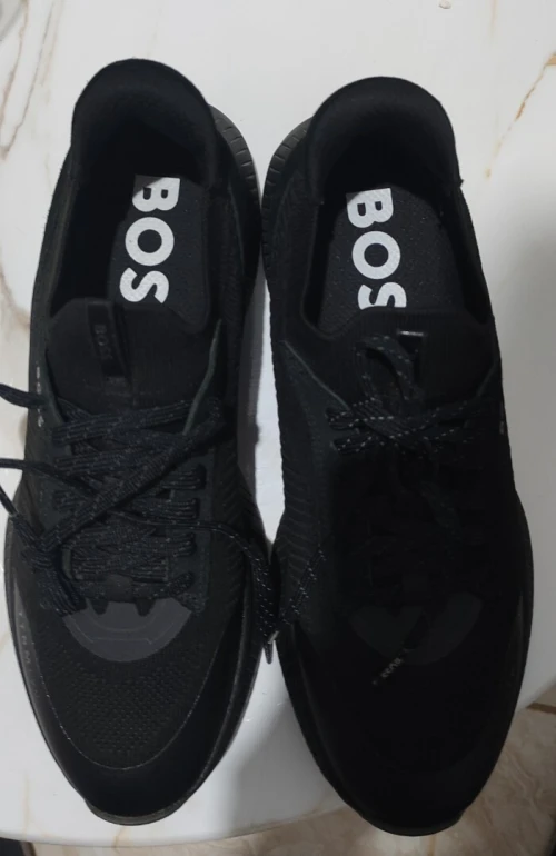 Baskets BOSS TTNM EVO avec tige en maille et finitions en cuir suédé