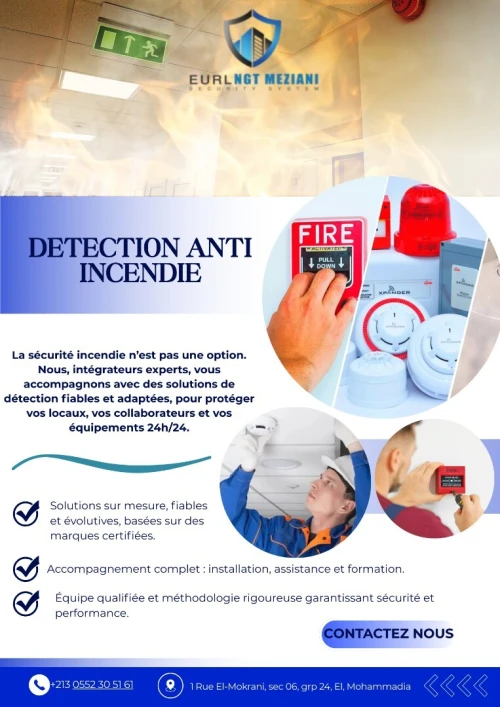 FOURNITURE, POSE ET MISE EN SERVICE SYSTEME ANTI INCENDIE