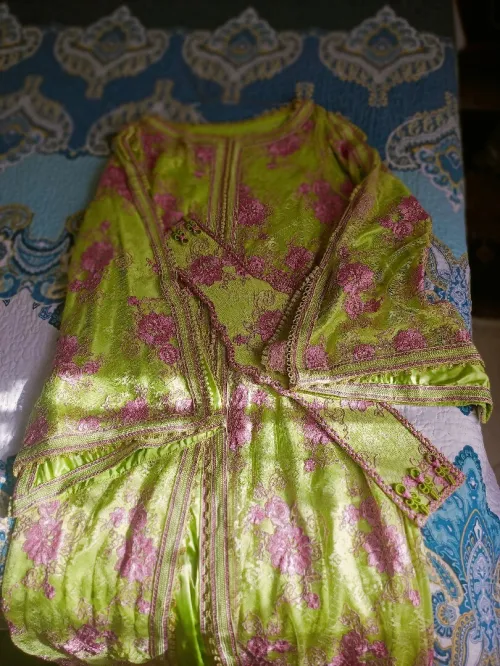 Kaftan vert mauve