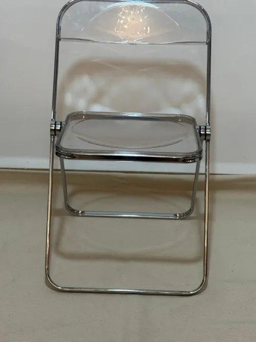 NOUVEL ARRIVAGE Chaise Pliante en Polycarbonate Transparent  Design Moderne