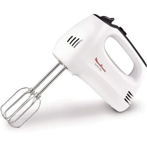 Moulinex Batteur Quick Mix - 5 Vitesse+Turbo - 300 Watt - HM3101B1- Blanc