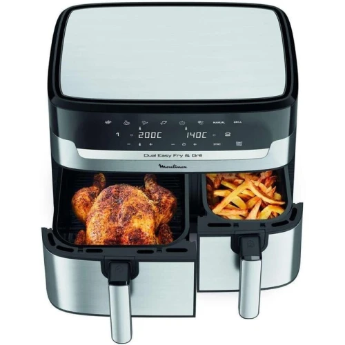 Moulinex Friteuse 8.3L 2450W Avec 8 Programmes De Cuisson Dual Easy Fry And Grill EZ905B20