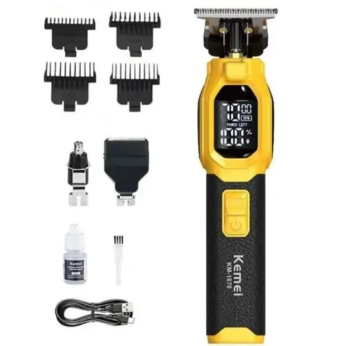 Kemei KM-1878  Tondeuse cheveux & barbe électrique 3-en-1 rechargeable