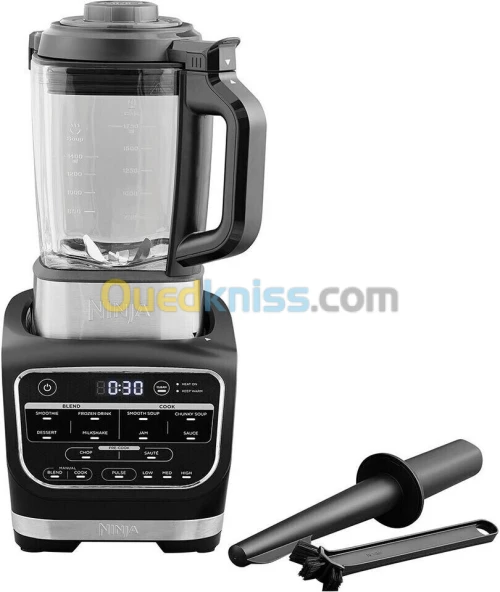 Ninja Foodi Mixeur & Soupe, Verre 1.7L, Mixeur Chaud et Froid, 1000W, Noir HB150EU