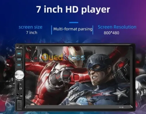 Autoradio Tactile 7" Bluetooth Mp5