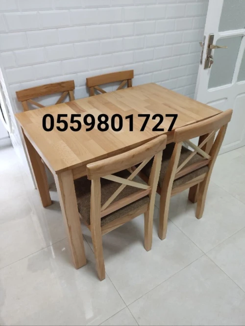طاولة /table de cuisine 4 chaises hêtre 100%