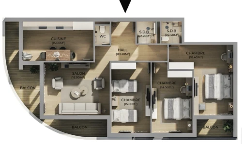 Vente Appartement F3 Oran Oran