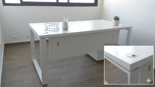 Gamme de mobilier de bureau blanche élégante