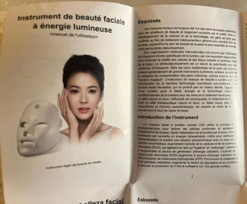 Masque led vente /بيع قناع ضوء LED