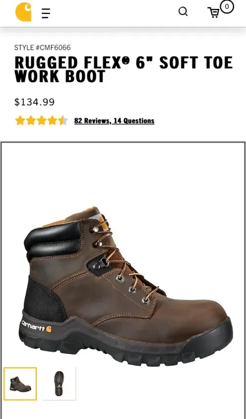 CARHARTT RUGGED FLEX SOFT TOE WORK BOOT