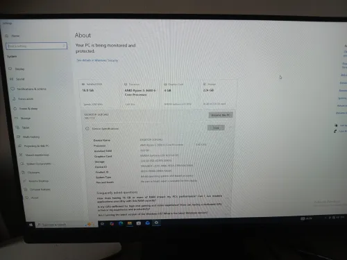 Pc gamer gtx 1650 16GB ram 256 ssd nvme