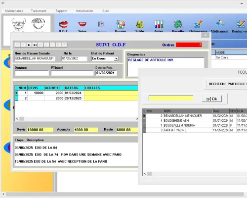 LOGICIEL GESTION DES PATIENTS DE CABINET DENTAIRE