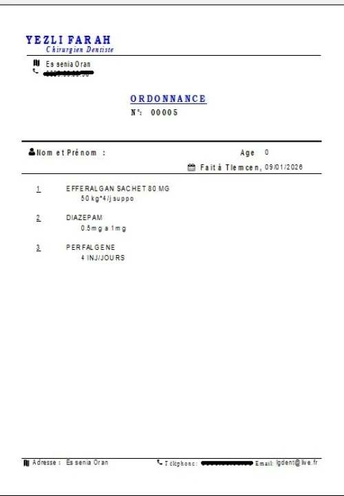 LOGICIEL GESTION DES PATIENTS DE CABINET DENTAIRE