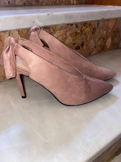Tallons en din jamais porté rose pâle