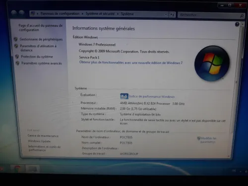 pc hp +2 unite central 