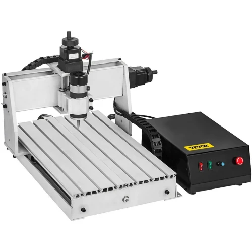 VEVOR Machine à Graver CNC 3040 à 4 Axes 30(X)x40(Y)x5,5(Z) cm, Kit Graveur Routeur 300 W