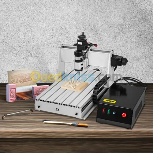 VEVOR Machine à Graver CNC 3040 à 4 Axes 30(X)x40(Y)x5,5(Z) cm, Kit Graveur Routeur 300 W