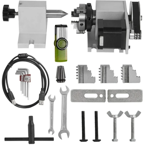 VEVOR Machine à Graver CNC 3040 à 4 Axes 30(X)x40(Y)x5,5(Z) cm, Kit Graveur Routeur 300 W